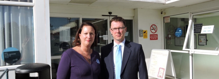 Robert Courts and Victoria Prentis MP at Horton Hospital